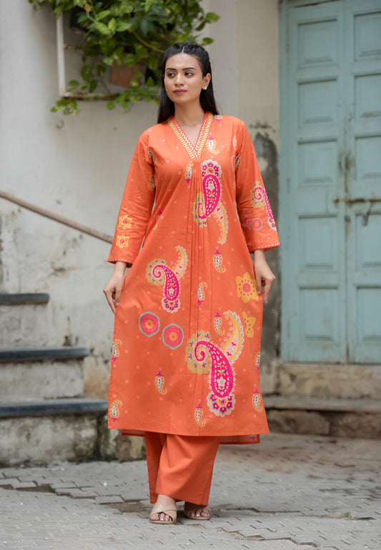 Rust Cotton Co-ord Set