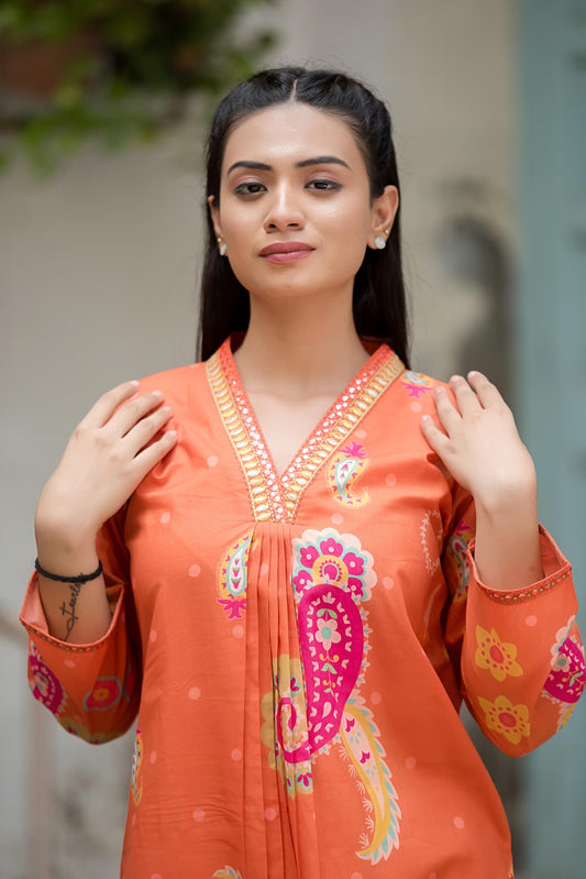 Rust Cotton Co-ord Set
