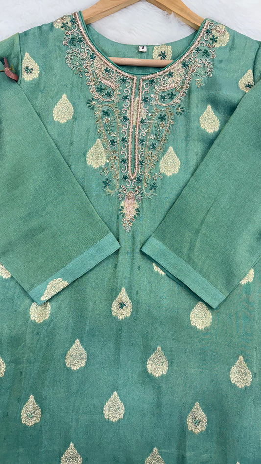 Light Rama Banarasi Tissue Silk Salwar Suit