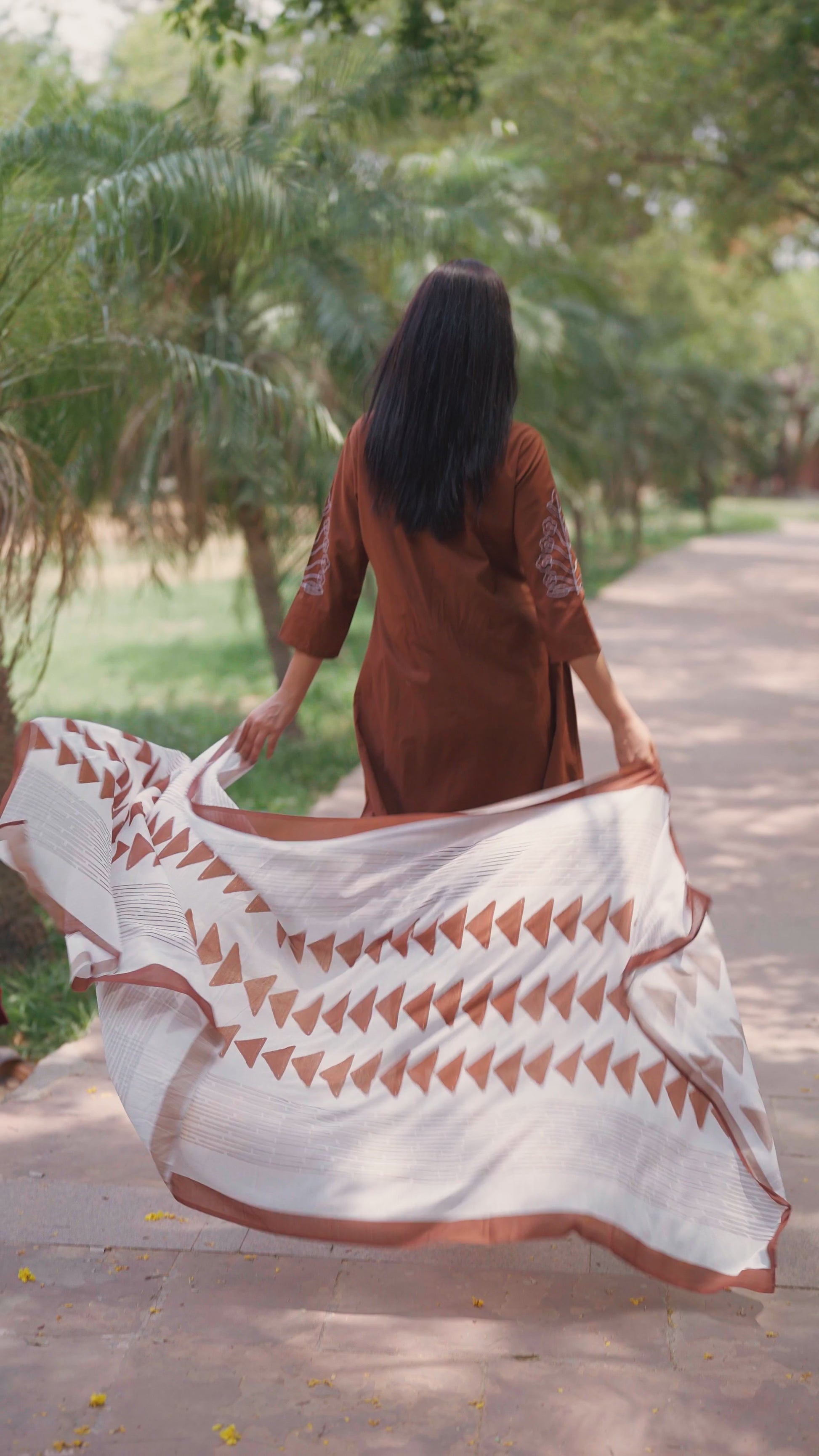 Brown Cotton Suit